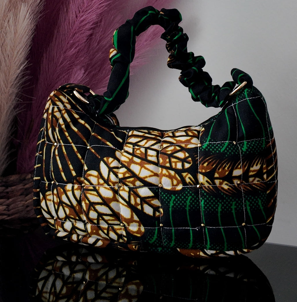 Ruffled mini shoulder bag